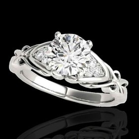 1.35 ctw Certified Diamond SolitaireRing 10k White Gold
