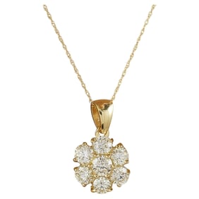 Diamond Necklace 14K Yellow Gold