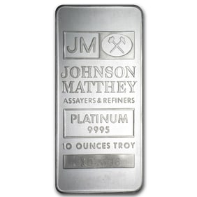 10 oz Platinum Bar - Johnson