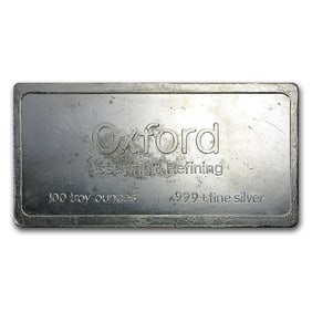 100 oz Silver Bar - Oxford