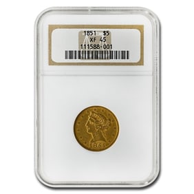 1851 $5 Liberty Gold Half Eagle