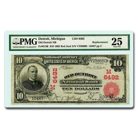1902 Red Seal $10 Detroit, MI
