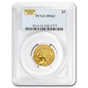 $5 Indian Gold Half Eagle MS-63
