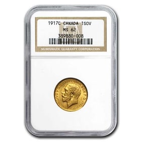 1917-C Canada Gold Sovereign MS-62 NGC