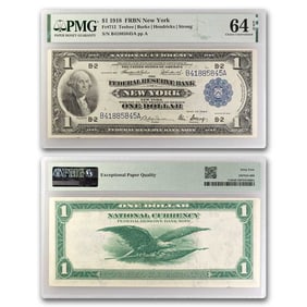 1918 (B-New York) $1.00 FRBN CU-64