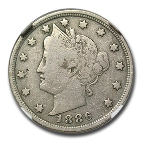 1886 Liberty Head V Nickel Fine-15