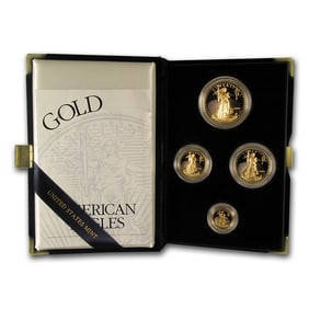 2002-W 4-Coin Proof American Gold Eagle