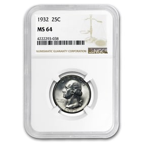1932 Washington Quarter MS-64 NGC