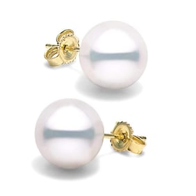 White South Sea Pearl Stud Earrings, 11.0-12.0mm