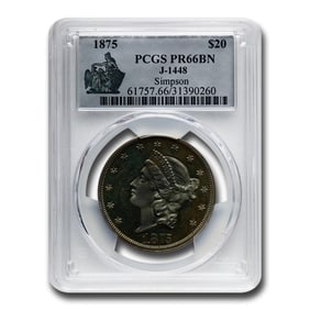 1875 $20 Liberty Double Eagle Pattern
