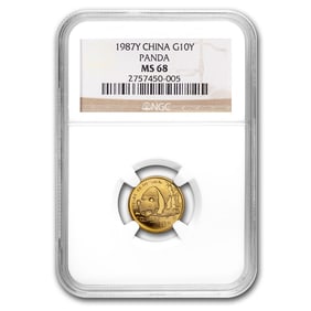 1987-Y China 1/10 oz Gold Panda