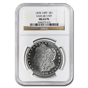 1878 Morgan Dollar 7/8 TF MS-65