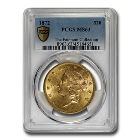 1872 $20 Liberty Gold Double Eagle