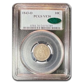 1843-O Liberty Seated Dime VF-30 PCGS