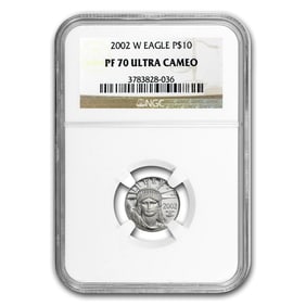 2002-W 1/10 oz Proof American Platinum