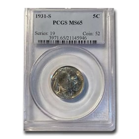 1931-S Buffalo Nickel MS-65 PCGS