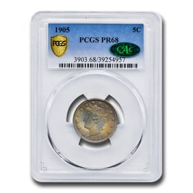 1905 Liberty Head V Nickel PR-68