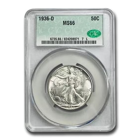 1936-D Walking Liberty Half Dollar MS-66