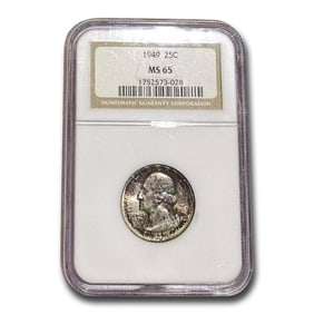 1949 Washington Quarter MS-65 NGC