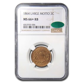 1864 Two Cent Piece MS-66+ NGC