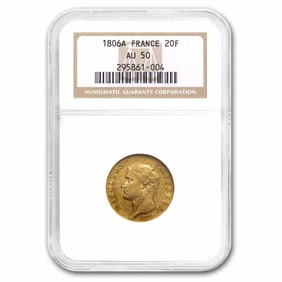 1806-A France Gold 20 Francs Napoleon