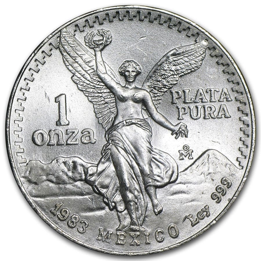 1983 Mexico 1 oz Silver Libertad: 1983 Mexico 1 oz Silver Libertad BU SKU no: RBJ10202 Year: 1983 Grade: Brilliant Unc Grade Service: None Denomination: 1 Onza Mint Mark: Mo - Mexico City Metal Content: 1 troy oz