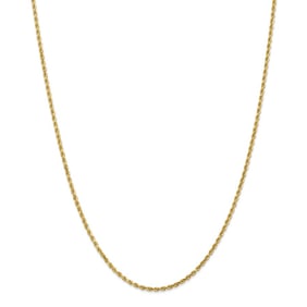 14k Gold 2 mm Diamond-cut Rope