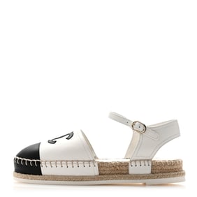 Chanel Lambskin Cap Toe CC Espadrille