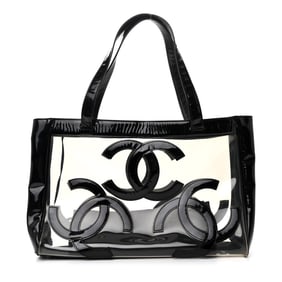 Chanel Vinyl Patent CC Logo Beach