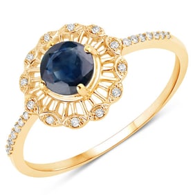0.72 CT Genuine Blue Sapphire and