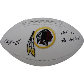 chris samuels autographed washington redskins logo