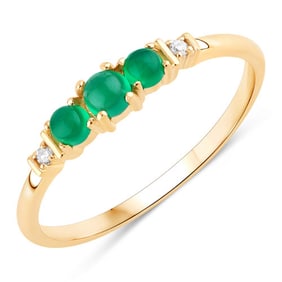 0.36 CT Genuine Green Onyx and