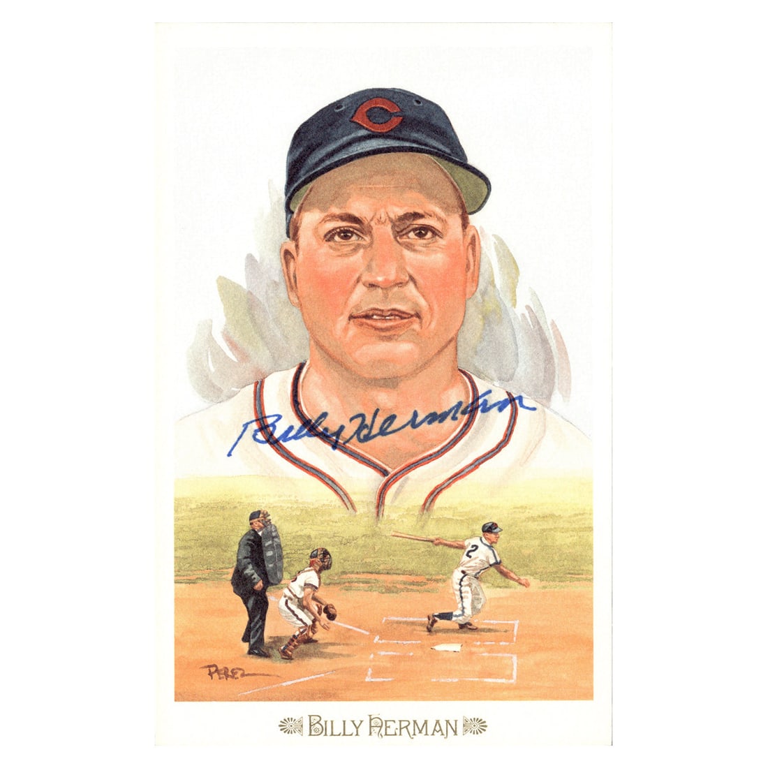 billy herman cleveland indians autographed signed: billy herman cleveland indians autographed signed perez steele 1989 postcard #5619/10000 (JSA COA #ax09864) Billy Herman Cleveland Indians Autographed Signed Perez Steele 1989 Postcard #5619/10000 (JS