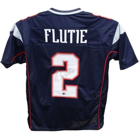 doug flutie autographed/signed pro style jersey
