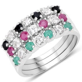 1.44 CT Genuine Multi Stones 14K