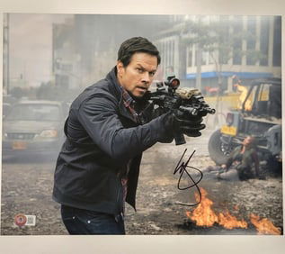 mark wahlberg signed "mile 22" 11x14