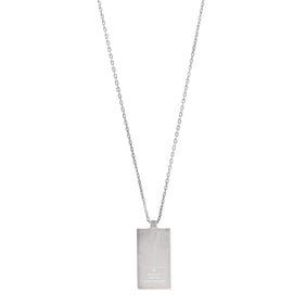 Gucci Sterling Silver Logo Rectangle Pendant