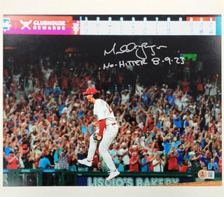 michael lorenzen signed "no hitter 8-9-23"