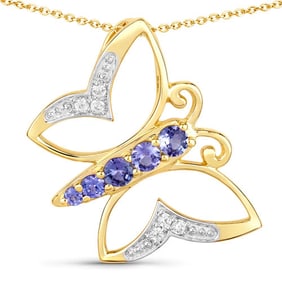 0.53 CT Genuine Tanzanite and White