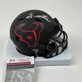 autographed/signed john metchie iii houston texans