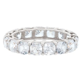5.0ct Asscher Cut Diamond eternity band