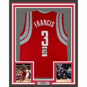 FRAMED Autographed/Signed STEVE FRANCIS 33x42 Houston