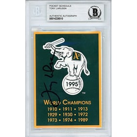 tony larussa oakland athletics signed 1995