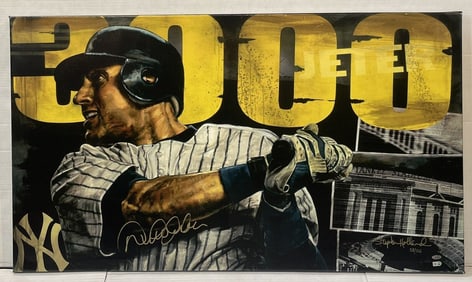 Derek Jeter signed Stephen Holland Framed