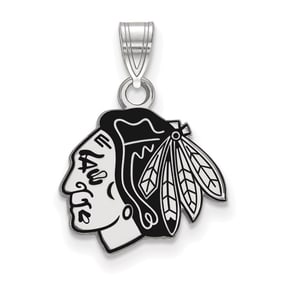 Sterling Silver NHL Chicago Blackhawks Enamel