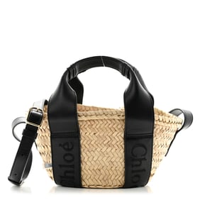 Chloe Raffia Smooth Calfskin Small Sense