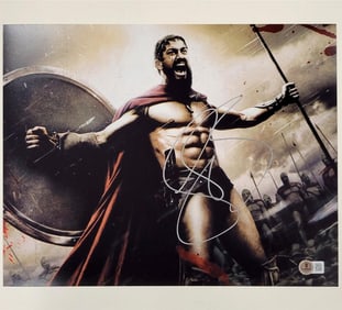 gerard butler signed "300" leonidas 11x14