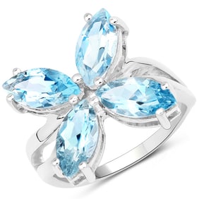 4.30 CT Genuine Blue Topaz 14K