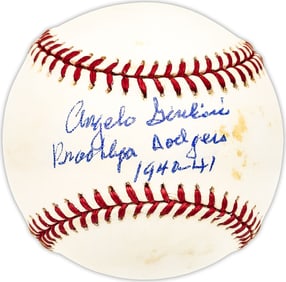 angelo giuliani autographed NL baseball dodgers
