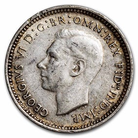 1938-1944 Australia Silver 3 Pence George